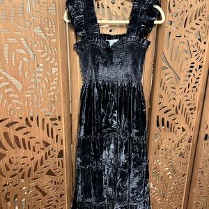 Hill House Black Velvet Maxi Dress